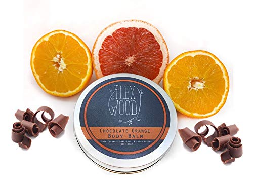 The Ilex Wood - Chocolate Orange Body Balm. Orange and Cocoa Butter Vegan Body Balm. 100% Natural Moisturising Body Butter Cream. - 250ml (8.45 fl oz)