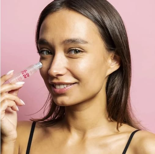 Glow Flow Roseberry Lock N Roll Eye Serum– Hydrating & Firming Eye Treatment for Dark Circles, Puffiness, and Dryness with Rosehip Oil