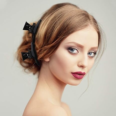 Ondder 36 Pcs Black Butterfly Hair Clips for Styling and Sectioning - Pro Claws Clamps for Cutting, Coloring - Hair Accessories for Women Girls