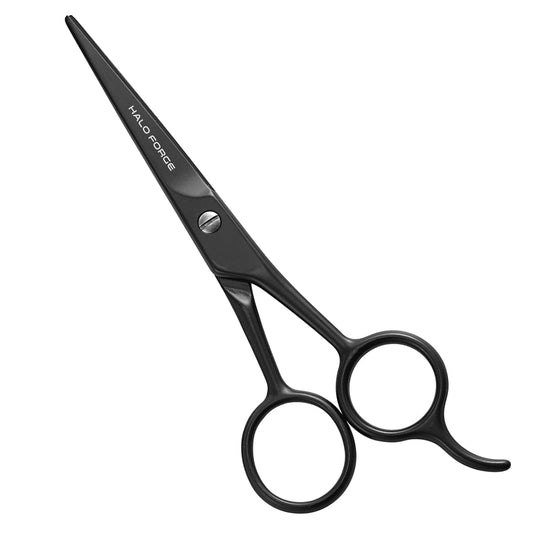 Professional Mustache and Beard Scissors: Small Sharp Stainless Steel Beard Shears For Men Personal Care Precision Trimming Mustache, Facial Hair, Eyebrow, 5.5 Inch (Black)