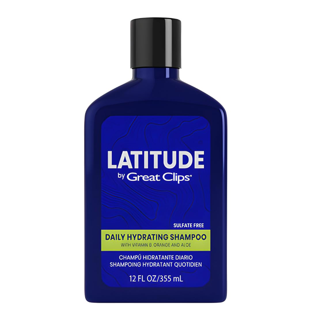 GREAT CLIPS LATITUDE Daily Hydrating Shampoo | Men's Shampoo that Promotes Full + Healthy Hair | For All Hair Types | 12oz