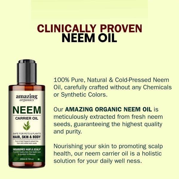 Neem Oil - Natural and Versatile Skincare, Perfect for Plant Care & Skin Nourishment
