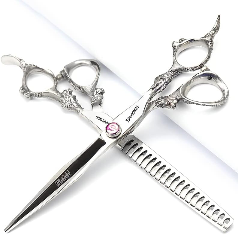Hair Scissors 6/7/8/9-inch 440C High Hardness For Hairdressers Haircuts Cuttinging Scissors Professional Haircut (7 inch-4pc)
