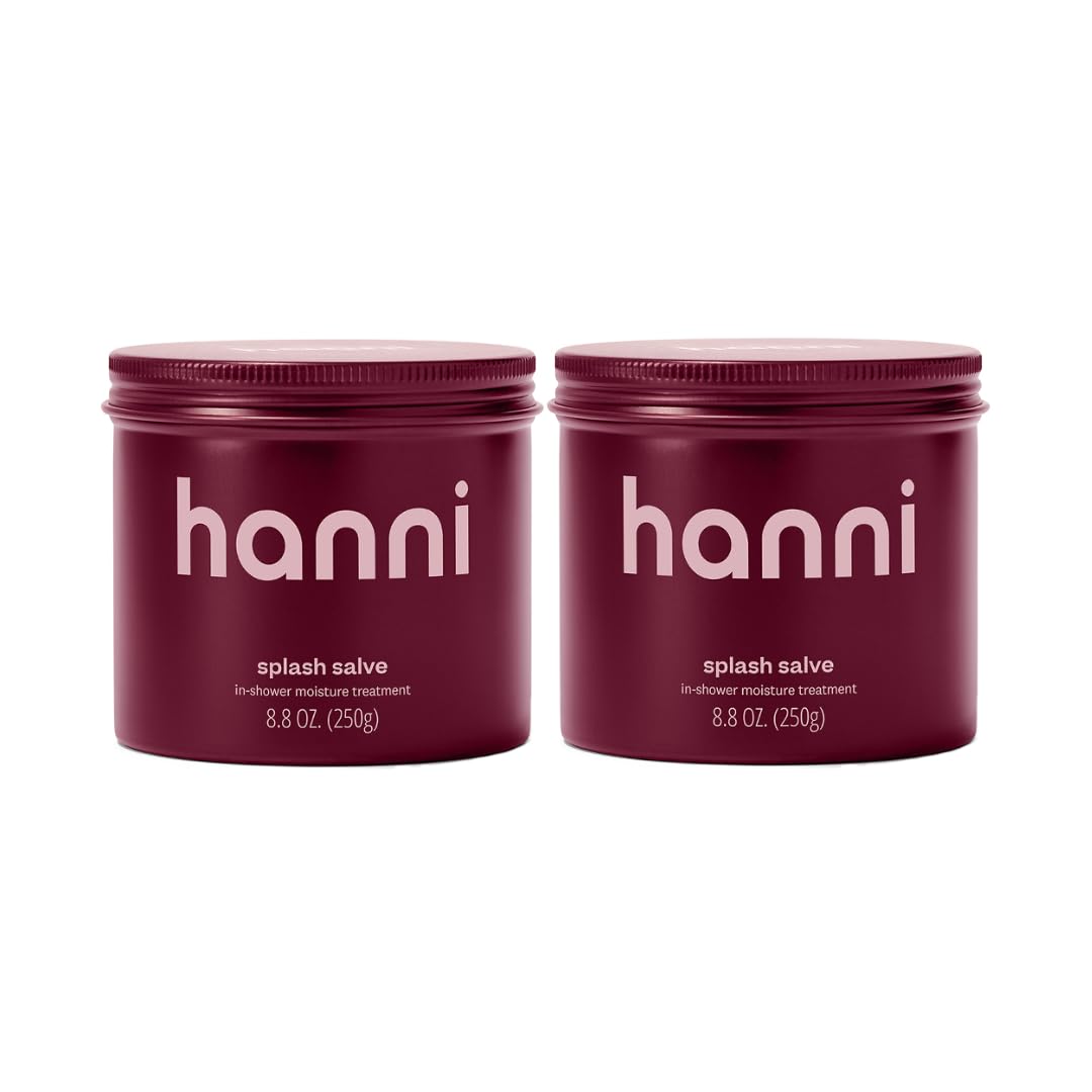 HANNI Splash Salve Body Mask, In-Shower Moisturizer with Coconut, Jojoba, Shea Butter & Glycerin, Deep Conditioning for All Skin Types, 250 mL / 8.8 oz (Pack of 2)