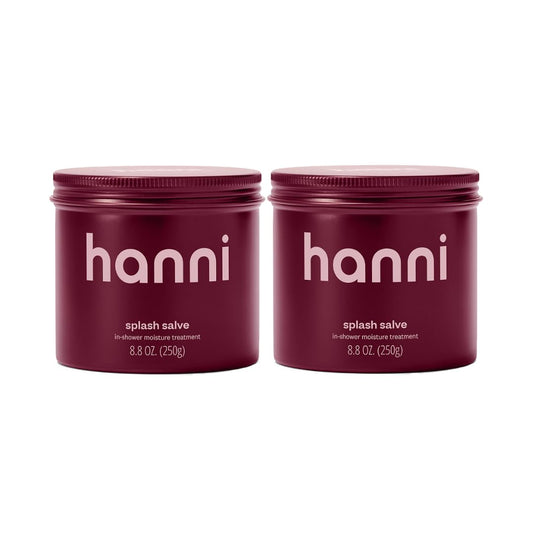 HANNI Splash Salve Body Mask, In-Shower Moisturizer with Coconut, Jojoba, Shea Butter & Glycerin, Deep Conditioning for All Skin Types, 250 mL / 8.8 oz (Pack of 2)