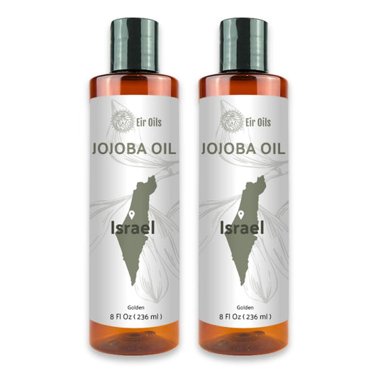 Jojoba Oil - Direct from EIR Oils' Farm in Israel - 100% Pure Carrier Oil for Hair, Face, and Skin - Hand-Picked, Cold-Pressed Carrier Oil (16oz)