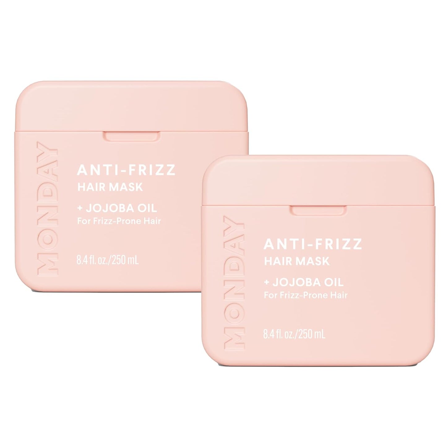 MONDAY HAIRCARE ANTI-FRIZZ Hair Mask with Shea Butter, Jojoba, Coconut, & Almond Oil for Frizz-Prone Hair 250 mL (Dual Pack)