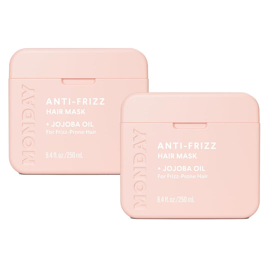 MONDAY HAIRCARE ANTI-FRIZZ Hair Mask with Shea Butter, Jojoba, Coconut, & Almond Oil for Frizz-Prone Hair 250 mL (Dual Pack)