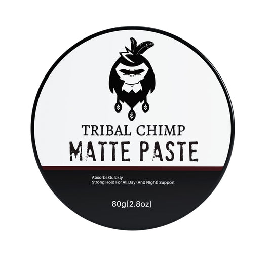 Tribal Chimp Matte Hair Styling Paste for Men – Medium to Strong Hold, Matte Finish, Easy to Apply & Wash Out – Styling Paste for All Hair Types, Texture & Volume Boost – 80g