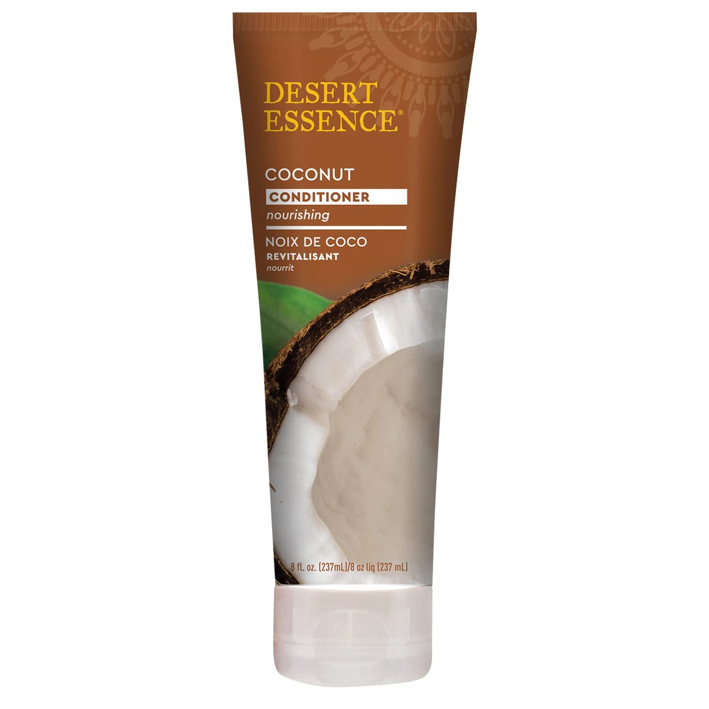 Desert Essence Coconut Conditioner - 8 fl oz - Nourishing for dry hair, smooth frizz and restore moisture and shine with Organic Coconut Oil, Shea Butter, and Sunflower Oil