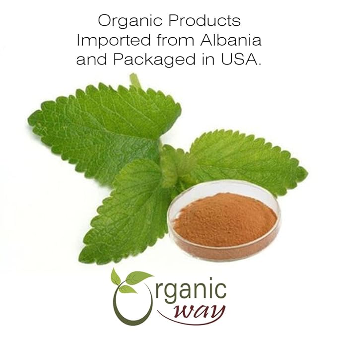 Organic Way Lemon Balm Leaf Cut & Sifted (Melissa officinalis) - Herbal Tea | Organic & Kosher Certified | Vegan | Raw, Non GMO & Gluten Free | USDA Certified | Origin - Albania (1/2LBS / 8Oz)