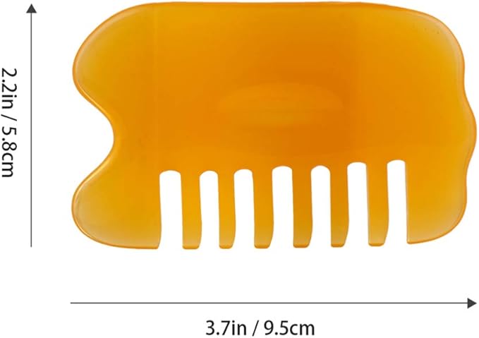 Healifty Multitools 2pcs Comb Multipurpose Tool Scalp Massagers Facial Muscle Scraping Tools Wide Tooth Hair Scraping Board Hair Massager Massage Tools Jade Massage Board Beeswax