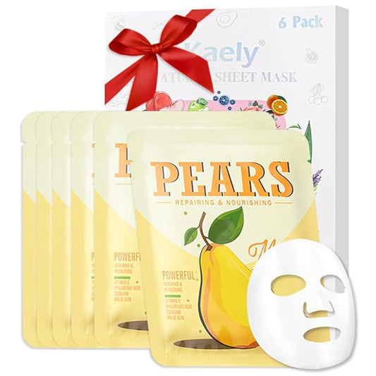 Face Sheet Mask Skincare,Hydrating Spa Face Mask For Sensitive Skin,Moisturize,Nourish for All Skin Types,Natural Skin Care Spa Face Mask for Women Men Girls,Pack of 6