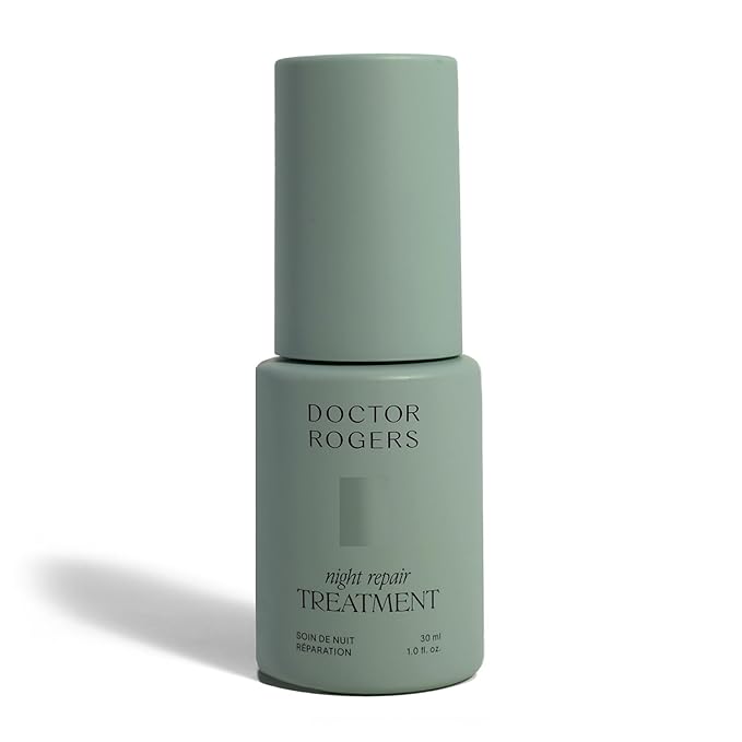 Doctor Rogers Night Repair Treatment. Restoring & Hydrating Face Serum, Anti-Aging Facial Skin Care with Glycolic Acid, Bakuchiol, & Gluconolactone, 1 Ounce (30 ml)