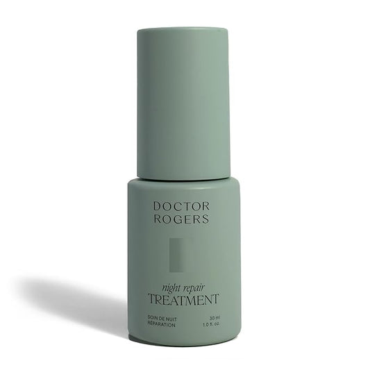 Doctor Rogers Night Repair Treatment. Restoring & Hydrating Face Serum, Anti-Aging Facial Skin Care with Glycolic Acid, Bakuchiol, & Gluconolactone, 1 Ounce (30 ml)