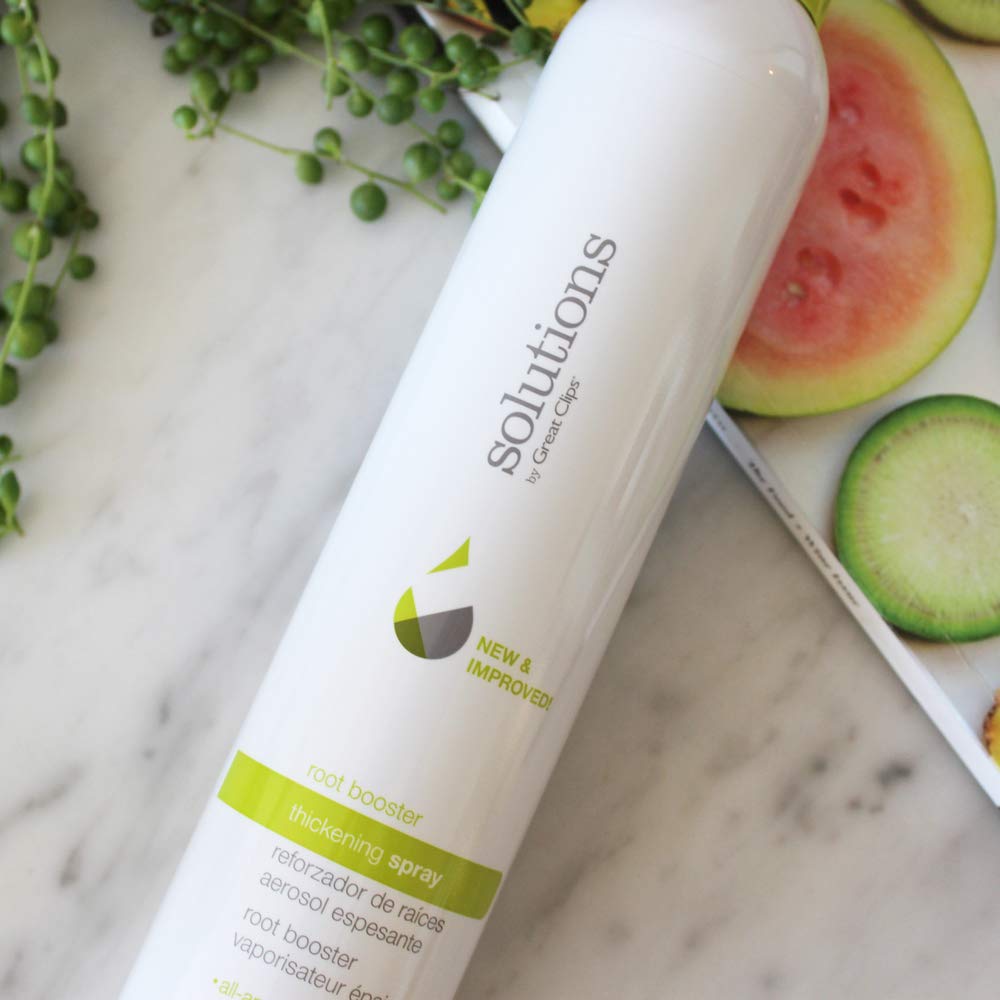 GREAT CLIPS Solutions Root Booster Thickening Spray, 10oz | Protects Against Humidity & Heat Damage | Adds Volume, Body & Lift | For Fine to Medium Hair