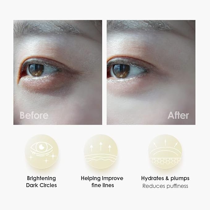 Sweet Dreams Collagen Glow Gold Eye Masks l Under Eye Patches for Beauty & Self Care Wrinkle Patches l Puffy Eyes and Dark Circles Treatments Collagen, Niacinamide, Hyaluronic Acids, Peptides