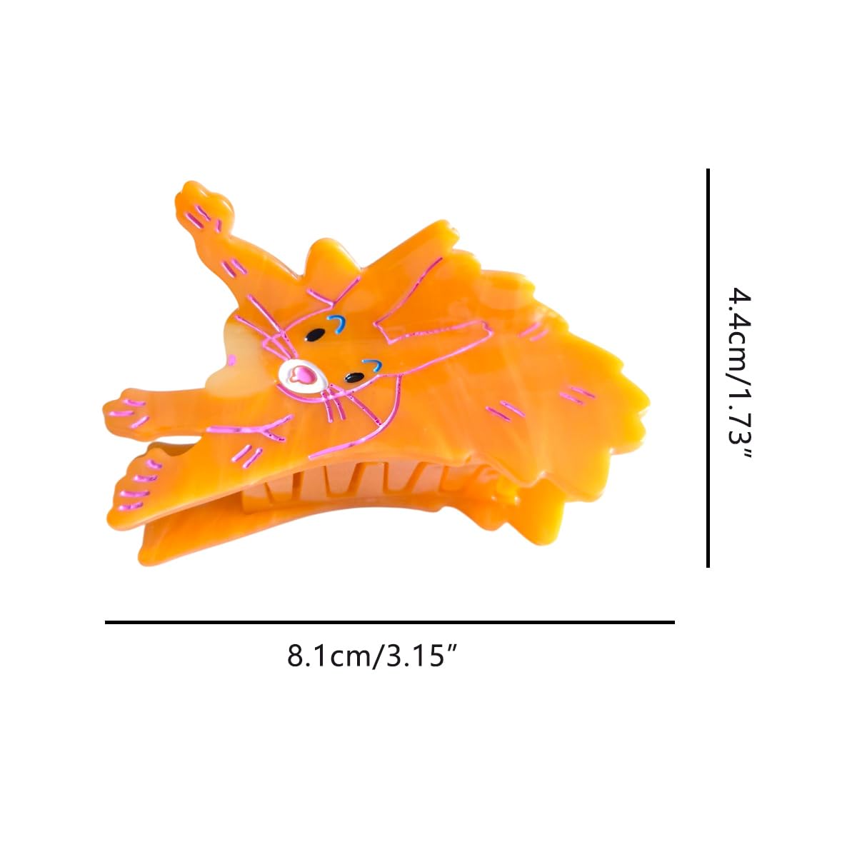 Cute Squirrel Hair Clip,Novelty Acetate Claw Clips,Small Hair Clips for Women,Funny Hair Clips