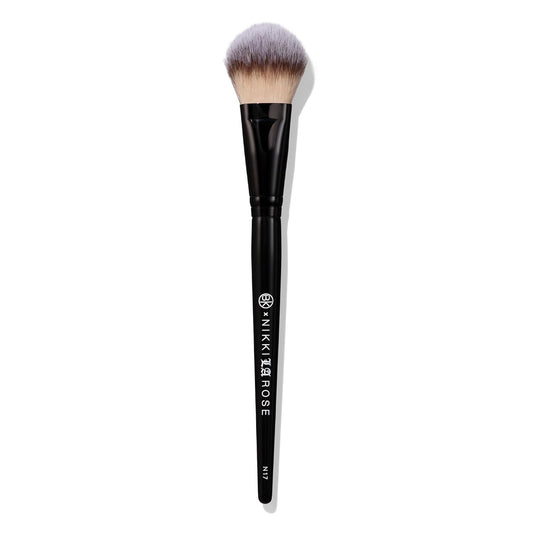 BK BEAUTY - NIKKI LA ROSE N17 MULTI-PRO FACE BRUSH – Dual-Sided Paddle Brush for Face Application, Liquid, Powder Blending - Bronzer, Contour, Blush, Foundation