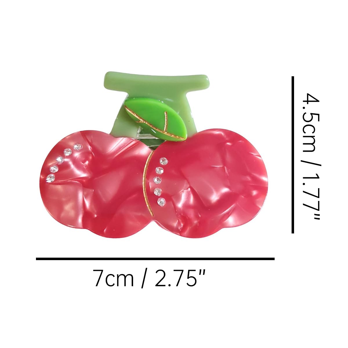 Big Red Cherry Hair Clip,Acetate Claw Clips,Hair Clips for Women