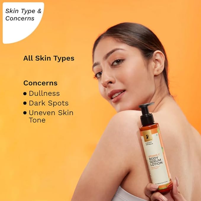 Vitamin C Body Serum Lotion with Kakadu Plum & Lime Pearl | Hydrating & Nourishing Body Moisturizer for Smooth, Radiant-Looking Skin | Non-Sticky, Vegan | 5.07 Fl Oz (150ml)