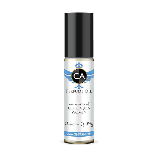 CA Perfume Impression of Cool Aqua Women Fragrance Oil Aromatic Aquatic Scent Long Lasting Perfumes for Women Travel Size TSA Ready Mini Parfum Body Oil Roll-on 0.33 Fl Oz 10ml