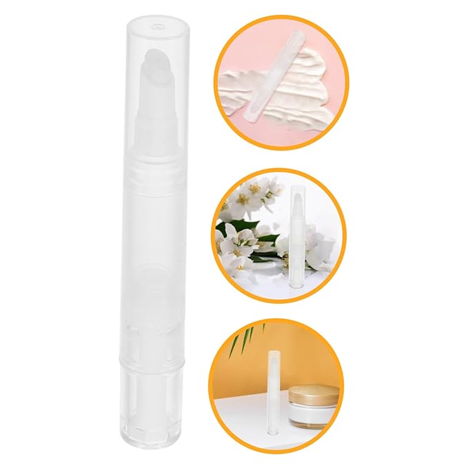 Didiseaon 3pcs Refillable Nail Oil Pen Set 5ML Empty Cuticle Oil Applicator with Tip for Travel and On The Go Nail Care
