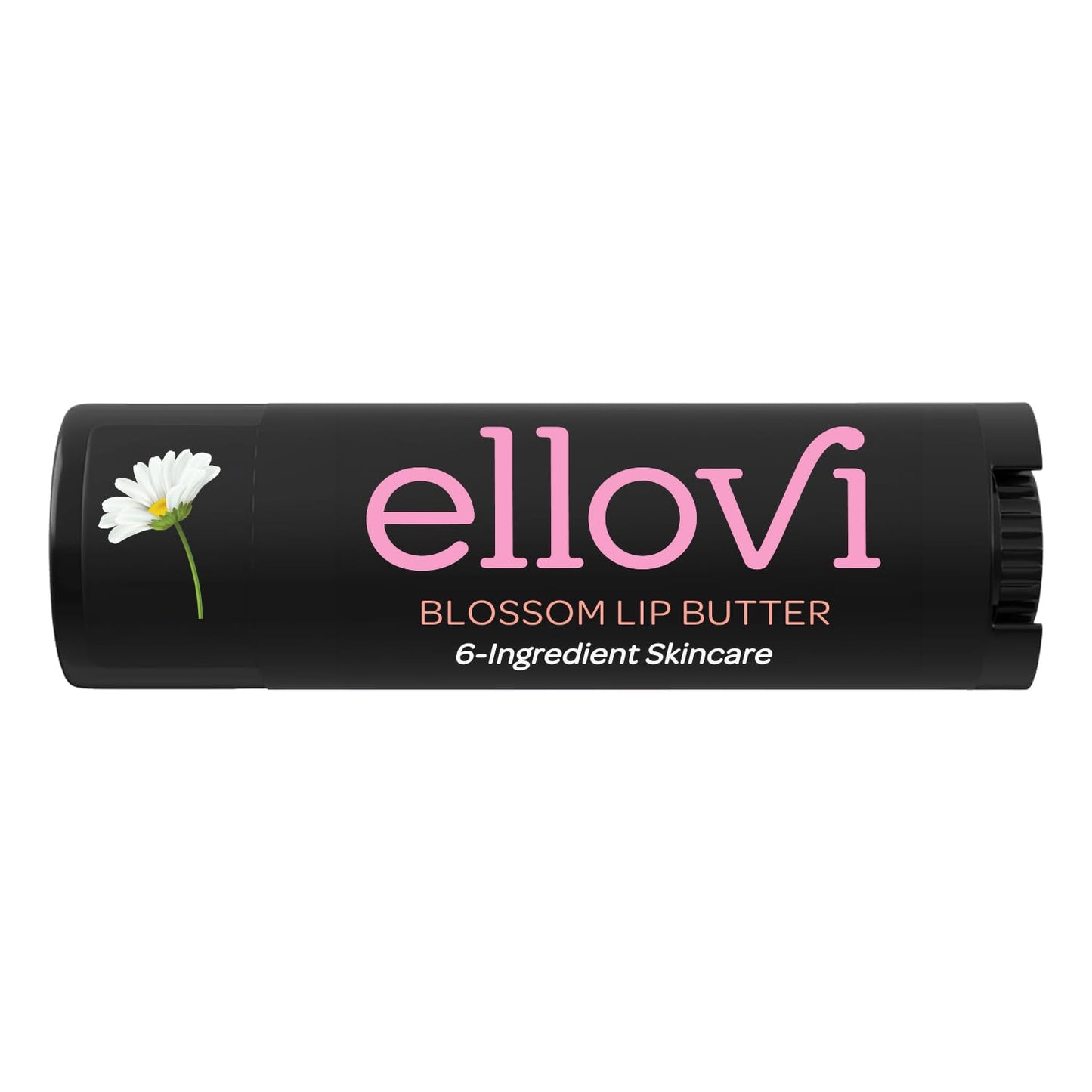 Ellovi Natural Lip Butter Lip Balm - Blossom - Pure Enough to Eat - Made With Just 6 Vegan Ingredients - Moisturizing Lip Care for All Day Hydration (Single)