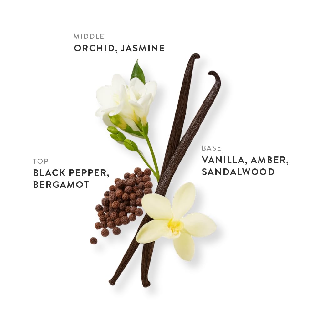 Toasted Vanilla Eau de Parfum 0.34oz, Woody Musky Long Lasting Perfume With Amber, Bergamot, Black Pepper, Sandalwood & Orchid, Layerable Luxury Fragrance for Women & Men for Everyday Wear