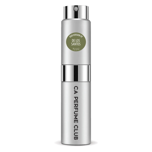 CA Perfume Impression of De Los Santos for Women and Men Floral Scent Long Lasting Unisex Fragrance Eau De Parfum Travel Size Refillable Atomizer Spray 0.27 Fl Oz 8ml