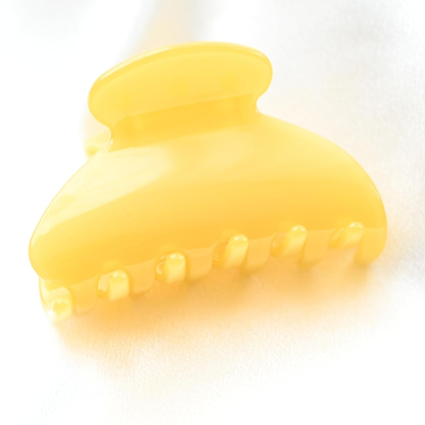 Handmade Celluloid Acetate French Design Barrettes Tortoise Shell Claws Hair Claw Luxury Fashion Accessories Hair Clip for Women (yellow)