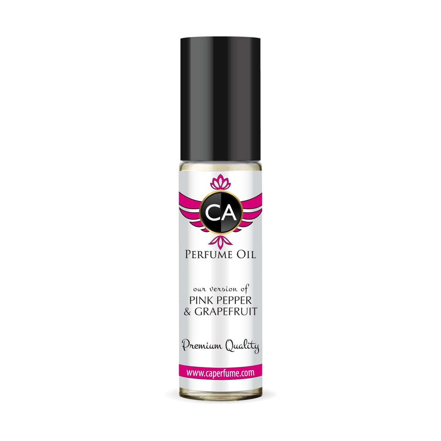 CA Perfume Impression of Pink Pepper & Grapefruit Unisex Fragrance Oil Aromatic Spicy Scent Long Lasting Perfumes for Women & Men Travel Size TSA Ready Mini Parfum Body Oil Roll-on 0.33 Fl Oz 10ml