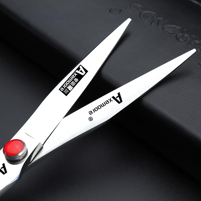 7/7.5/8/9 inch scissors silver professional hairdresser hair cut and trim diluted sharp 440C steel (8 inch flat shear)