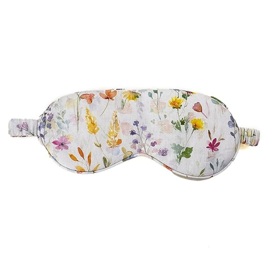 Pure Cotton Eye Mask 100% Organic Cotton Sleep Mask for Girls,Travel Breathable Sleep Mask,Adjustable Strap, Hypoallergenic, Cooling with Travel Bag Gift Package(Floral)
