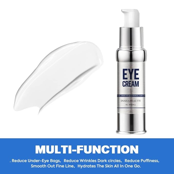 Revitalizing Eye Cream with Hyaluronic Acid, Caffeine, Green Tea - Anti-Wrinkle, Dark Circles,beauty,Firming, Puffiness, Reduce Under Eye Bags, 1 fl oz