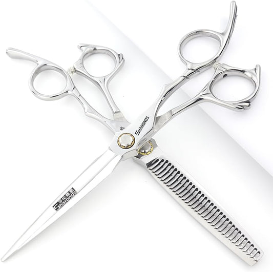 6.5-inch Sharonds hair clippers, professional Japanese 440C scissors, efficient scissors, scissors, comb adjuster