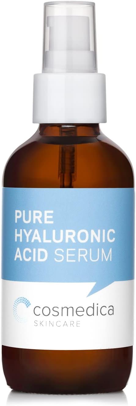 Cosmedica Skincare 100% L-Ascorbic Acid Powder & Hyaluronic Acid Serum Bundle – Vitamin C Powder for Custom Skincare Boost & Hydrating Facial Moisturizer for Anti-Aging and Skin Brightening