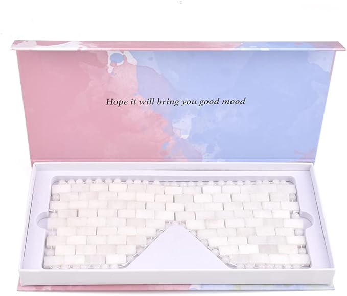 ideayard White Jade Eye Mask Cooling Jade Premium Sleep Eye Mask 100% All Natural Soothe Eye Fatigue