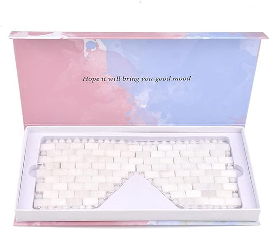 ideayard White Jade Eye Mask Cooling Jade Premium Sleep Eye Mask 100% All Natural Soothe Eye Fatigue