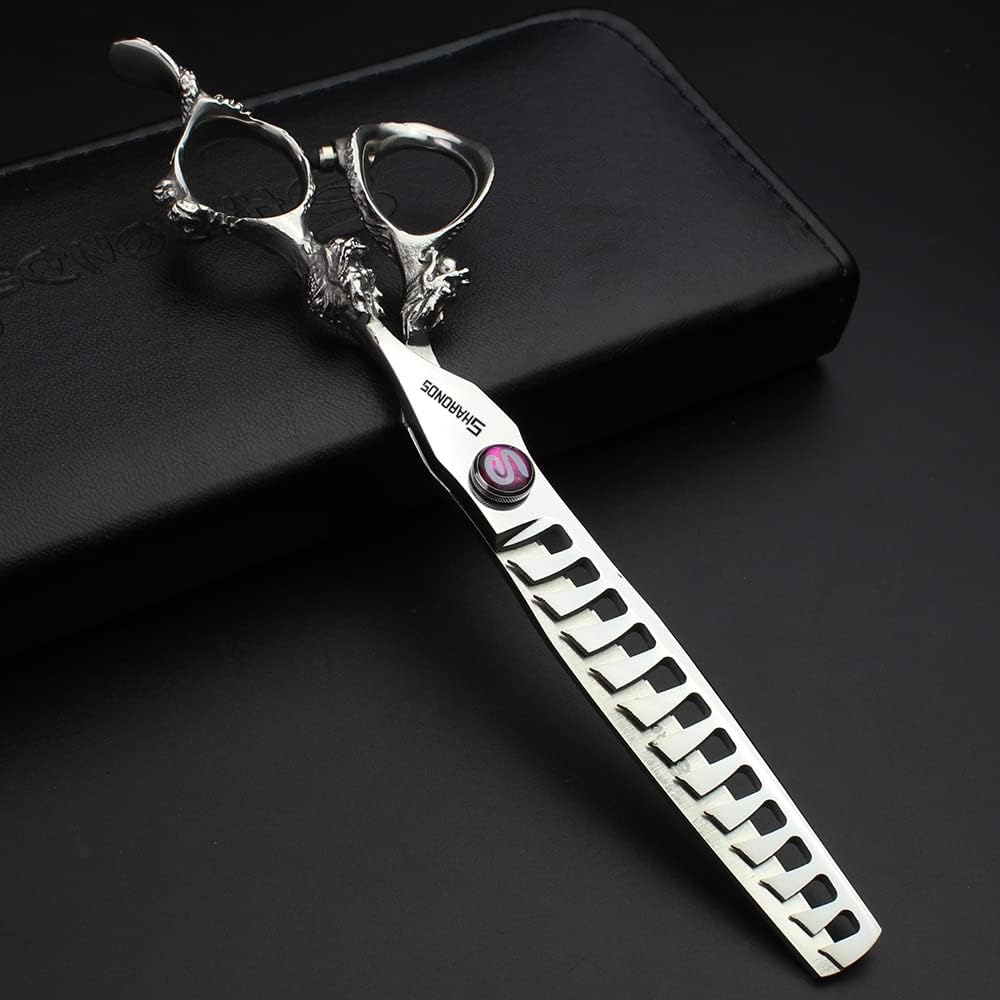 Professional Hairdressing Scissors 6/ 7/7.5/8 Inch Hairdressing Scissors Gold and Black Dragon Gold (7 Inch 4 Pieces)