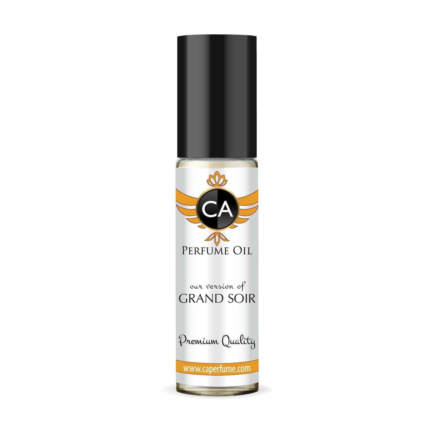 CA Perfume Impression of Grand Soir Unisex Eau De Parfum Amber Scent Long Lasting Unisex Fragrance Travel Size TSA Ready for Day and Night Wear 0.33 Fl Oz 10ml