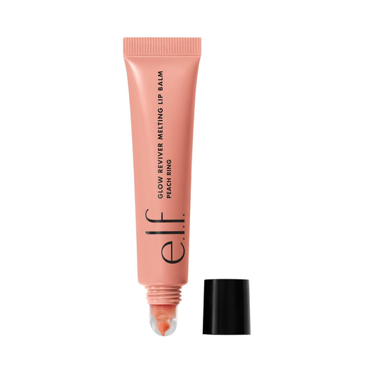 e.l.f. Glow Reviver Melting Lip Balm, Hydrating Tinted Lip Balm For A Glossy Finish & Soft, Supple Lips, Vegan & Cruelty-Free, Peach Ring