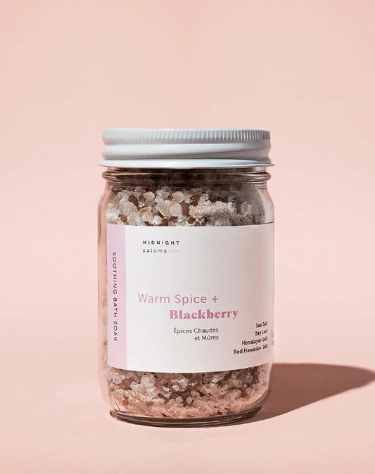 Midnight Paloma Warm Spice + Blackberry Soothing Bath Soak, 12 oz