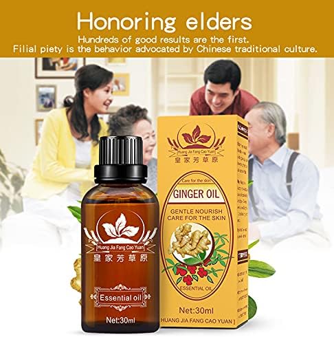 3 Pack Lymphatic Drainage Ginger Oil, Promote Blood Circulation Metabolism SPA Massage Oil.