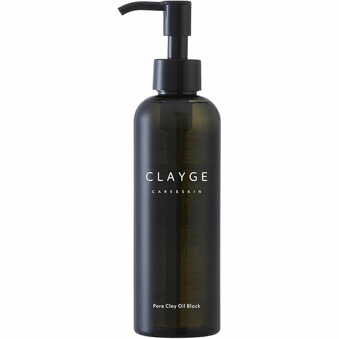Face Cleansing Oil, All in One Facial Deep Cleanser & Makeup Removal with Clay & Charcoal for All Skin Types, 6.4 fl oz / 190ml, Made in Japan