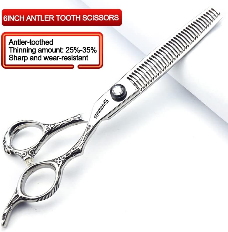 Hairdressing Salon Hairdressers Scissors 6/6.5/7/8 Inch Hair Clippers, Hairstyling Tools And Scissors (6 inch 3PC)