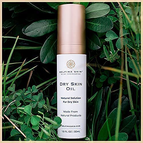 Delfina Dry Skin Oil - Eczema Psoriasis Treatment for Skin | Fast Absorbing and More Effective than Lotion for Extremely Dry Cracked Irritated Skin | Safe for All Ages