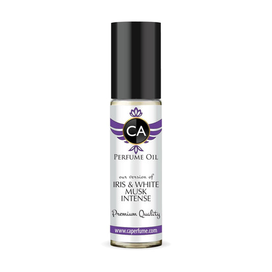 CA Perfume Impression of Iris & White Musk Intense for Women Fragrance Oil Floral Woody Musk Scent Long Lasting Perfumes for Women Travel Size TSA Ready Mini Parfum Body Oil Roll-on 0.33 Fl Oz 10ml