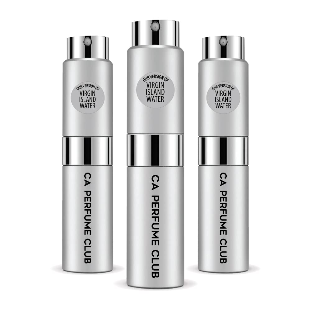 CA Perfume Impression of Virgin Island Water for Women and Men Citrus Scent Long Lasting Unisex Fragrance Eau De Parfum Travel Size Refillable Atomizer Spray 0.27 Fl Oz 8ml