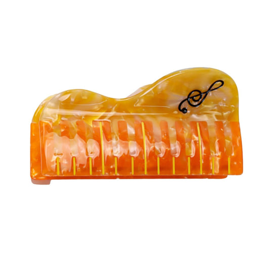 Novelty Piano Hair Clip,Acetate Hair Clip,Big Claw Clip for Women,Funny Hair Claw Clip,Orange